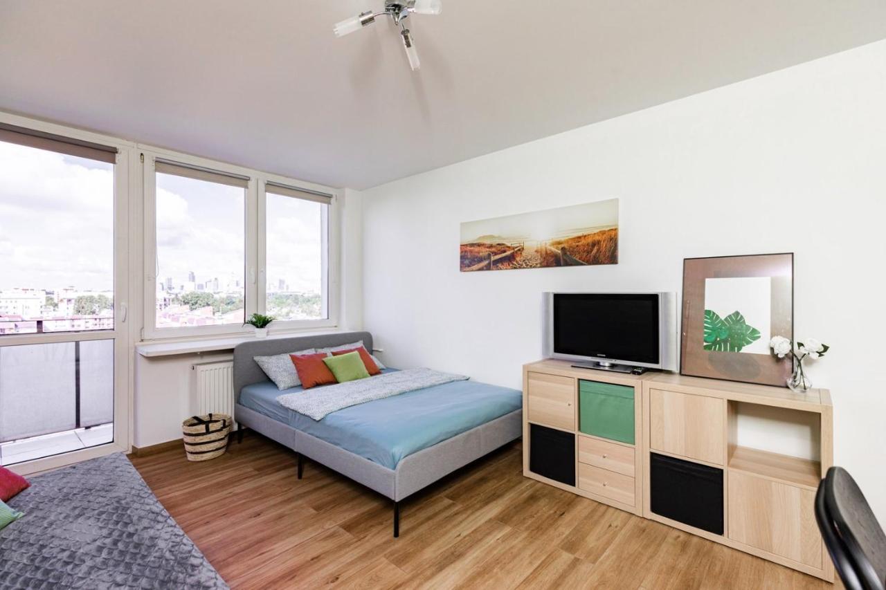 Superapart Saska 48A, Sleek 6Th-Floor Studio With Balcony & Elevator Access ワルシャワ エクステリア 写真