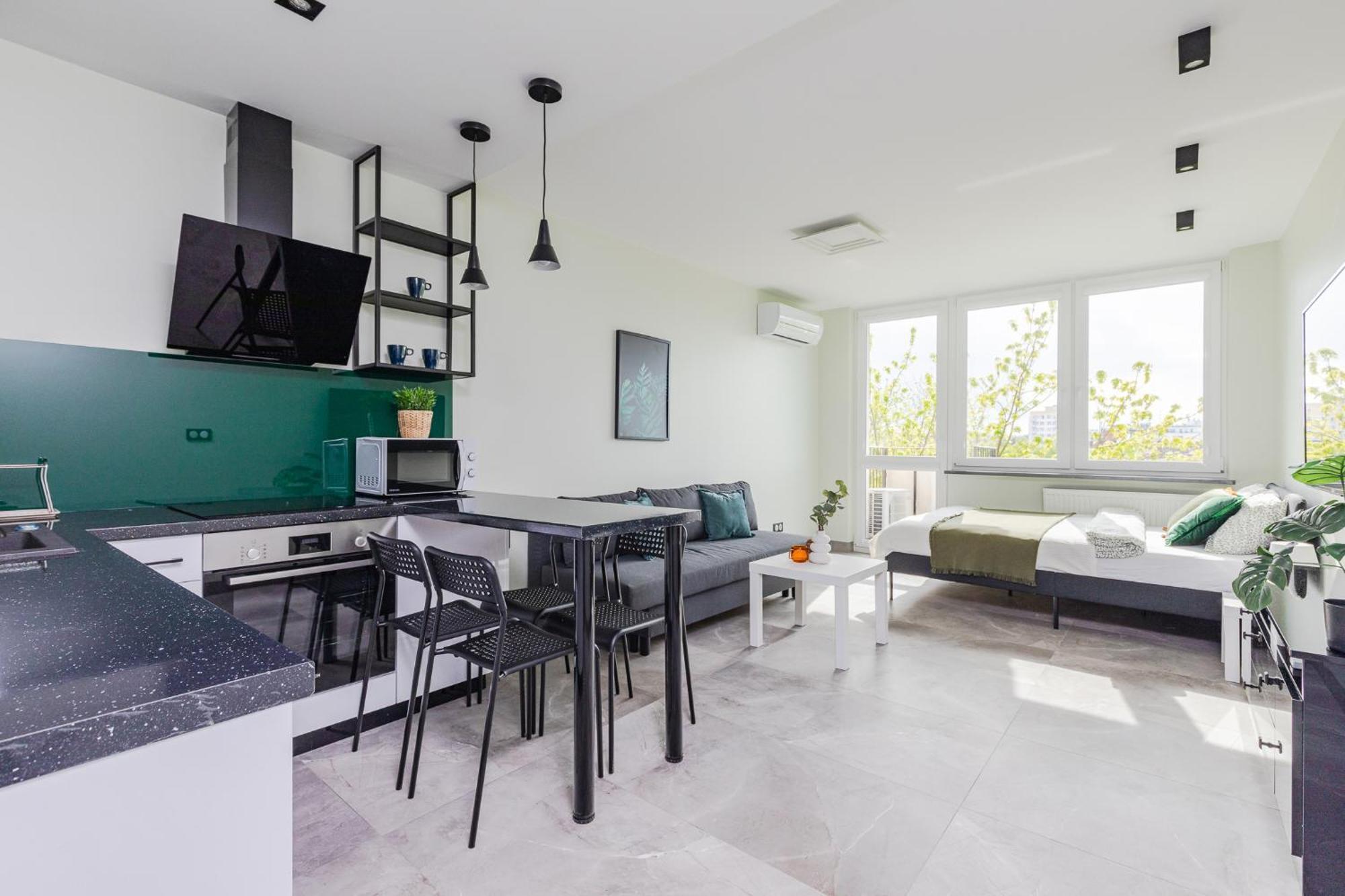 Superapart Saska 48A, Sleek 6Th-Floor Studio With Balcony & Elevator Access ワルシャワ エクステリア 写真